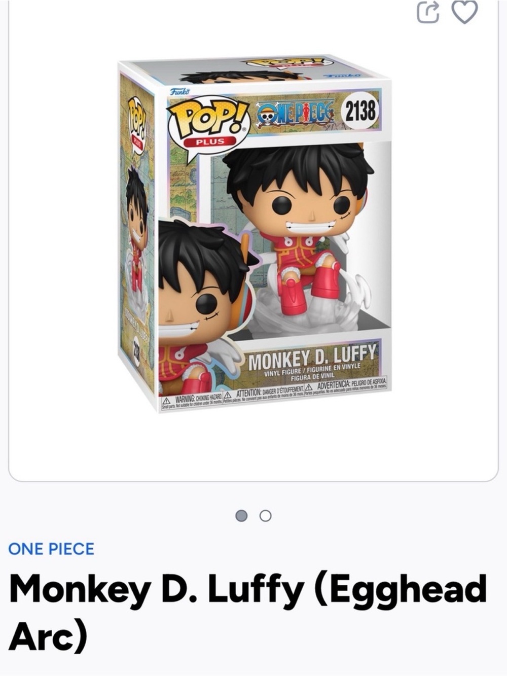 Funko POP! Plus Monkey D. Luffy Vinyl Figure - Red and Black-2138